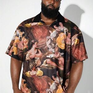 Artistic Print Men's Shirt